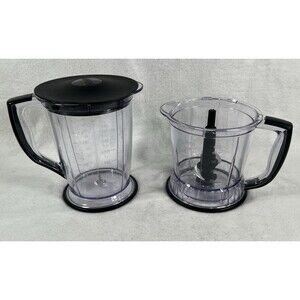 Ninja Food 5 Cup Blender Pitcher with Blade/Lid & 6 Cup Pitcher QB1006 & QB1004